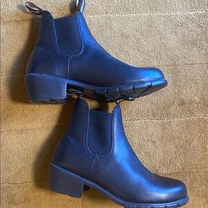 Blundstone black Leather Slip-On Boots